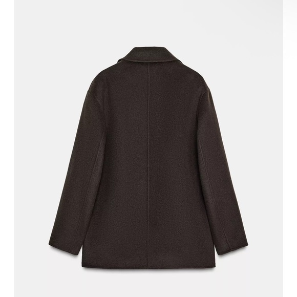 ZARA BROWN WOOL BLEND BLAZER JACKET ~ ZW COLLECTION, L NWT - Picture 7 of 14